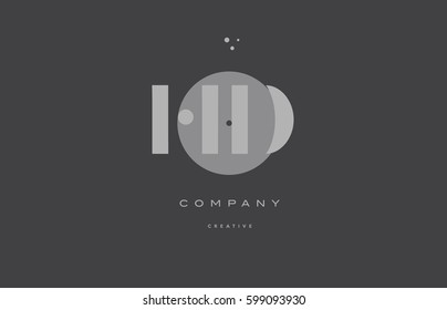 hd h d  grey modern stylish alphabet dot dots eps company letter logo design vector icon template 
