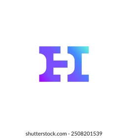 HD H with D Letter in Technology Industrial Logo Design Vector