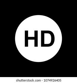 HD icon black. Vector illustration