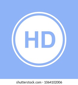 Hd icon blue. Vector illustration