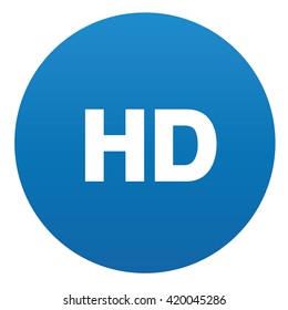 HD icon design on blue button,vector