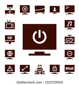 hd icon set. 17 filled hd icons.  Collection Of - Television, Hd