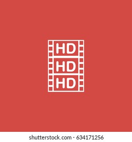 HD icon. sign design. red background