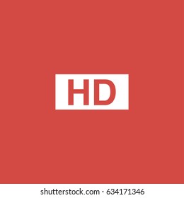 HD icon. sign design. red background