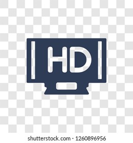 Hd icon. Trendy Hd logo concept on transparent background from Cinema collection