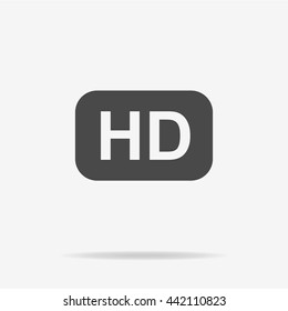 HD icon. Vector concept illustration for design.