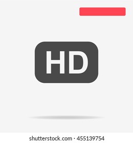 HD icon. Vector concept illustration for design.