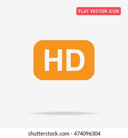 HD icon. Vector concept illustration for design.