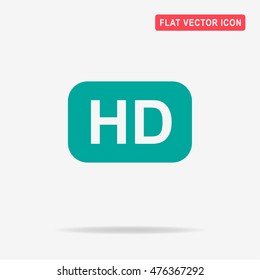 HD icon. Vector concept illustration for design.