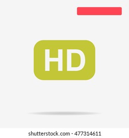 HD icon. Vector concept illustration for design.