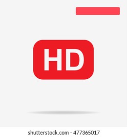 HD icon. Vector concept illustration for design.