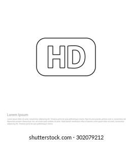 HD Icon - Vector Icon illustration 