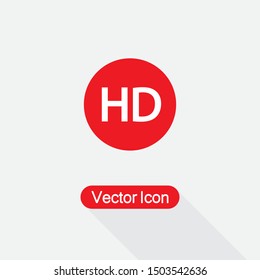 HD Icon Vector Illustration On Light Background Eps10