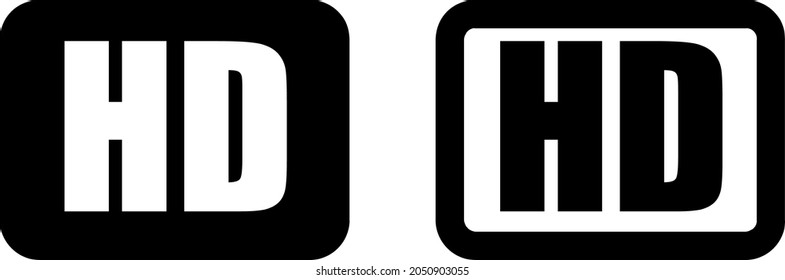 HD icon vector illustration on white background..eps