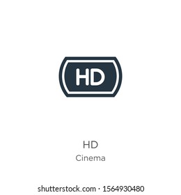 Hd icon vector. Trendy flat hd icon from cinema collection isolated on white background. Vector illustration can be used for web and mobile graphic design, logo, eps10