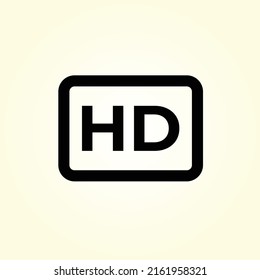 HD icon,HD icon vector, in trendy flat style isolated on white background.HD icon image,HD icon illustration