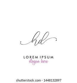 HD Initial beauty monogram logo vector