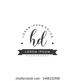 HD Initial beauty monogram logo vector