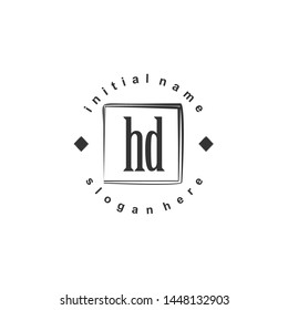 HD Initial beauty monogram logo vector