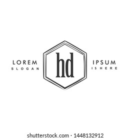 HD Initial beauty monogram logo vector