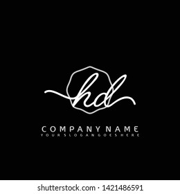 HD Initial handwriting logo concept