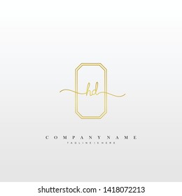 HD initial handwriting logo template vector