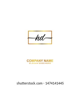 HD Initial handwriting logo template vector
