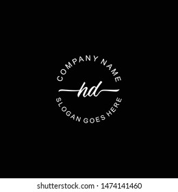 HD Initial handwriting logo template vector