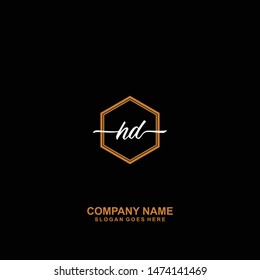 HD Initial handwriting logo template vector