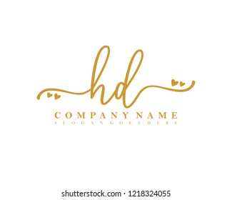HD Initial handwriting logo vector