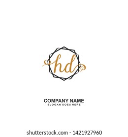 HD Initial handwriting logo vector