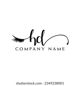 HD initial Logo lash logo eyelash vector modern