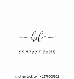 HD Initial luxury handwriting logo vector