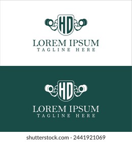 HD initial monogram for fitnes or gym logo with creative style design.	
