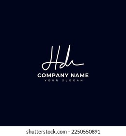 Hd Diseño vectorial de logotipo de firma inicial