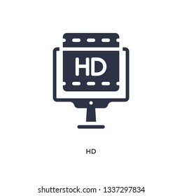 hd isolated icon. Simple element illustration from cinema concept. hd editable logo symbol design on white background. Can be use for web and mobile.
