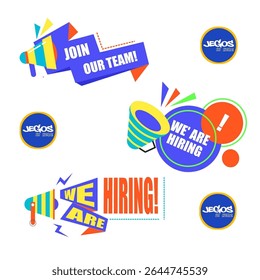 hd job recruitment vector image template