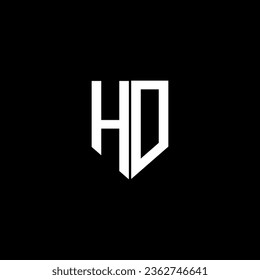 HD letter logo design with black background in illustrator. Vector logo, calligraphy designs for logo, Poster, Invitation, etc.