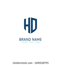 HD Letter Logo Design with Creative Modern Trendy Typography.