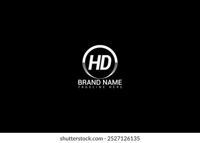 HD Letter Logo Design. Unique Attractive Creative Modern Initial HD Initial Based Letter Icon Logo