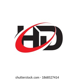 HD letter logo design vector