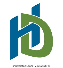 HD letter logo icon template