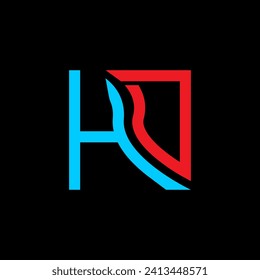 HD-Brief Logo, Vektordesign, HD einfach und modern Logo. HD-luxuriöses Alphabet  