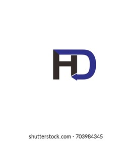 HD LETTER LOGO VECTOR FD