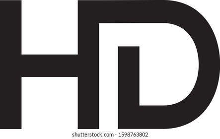 hd letter logo vector ilustration