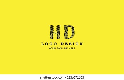 HD-Brief-Minimal professionelles, einfaches minimalistisches Logo-Design mit gelber Vorlage