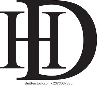HD letter modern logo design