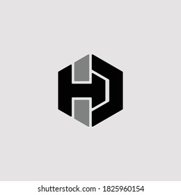 HD LETTER UNIQUE VECTOR LOGO. H LETTER LOGO. D LETTER LOGO. MODERN DESIGN. VECTOR ILLUSTRATION