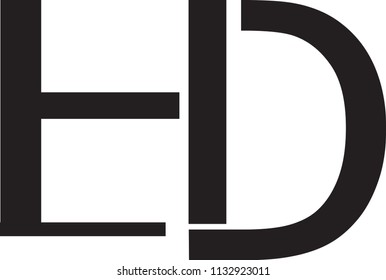 hd letter vector logo