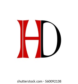 hd letter vector logo
